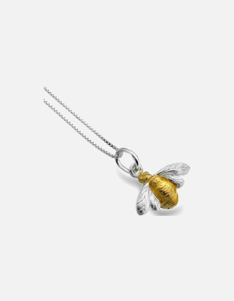 Origins Silver Pendant With Gold Plated Bee