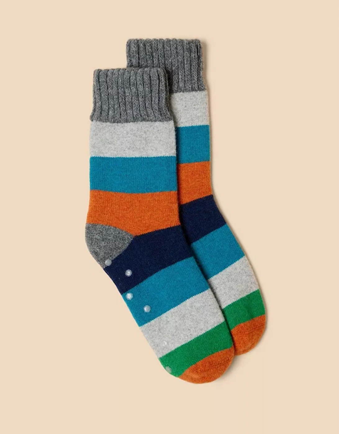 Stripe Loopback Wool Mix Grey Multi, 3 of 2