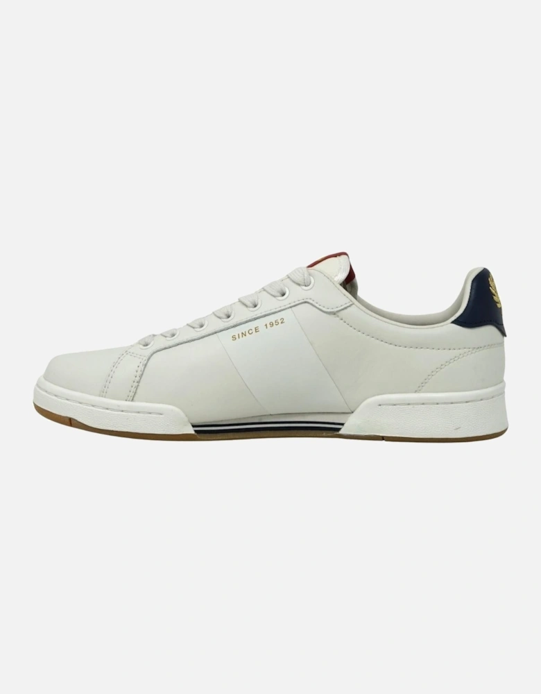 B1258 162 White Leather Trainers