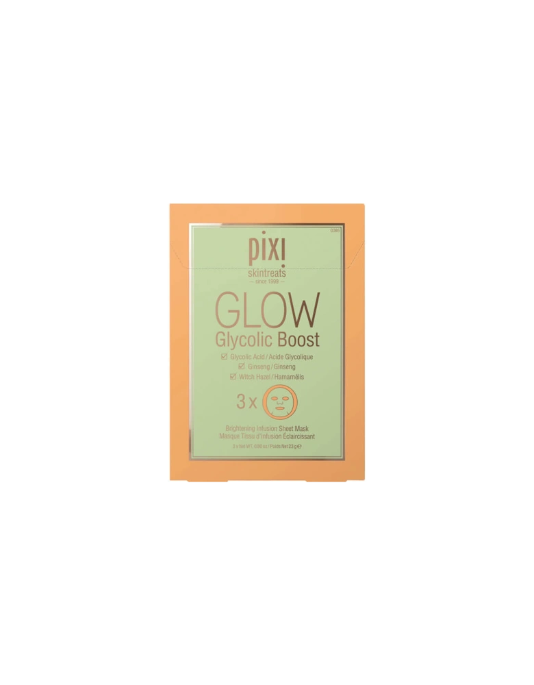 GLOW Glycolic Acid Boost Sheet Mask (Pack of 3)