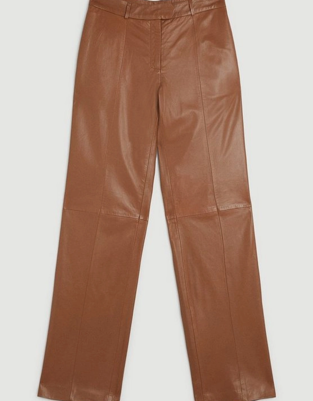 Leather Straight Leg Trousers