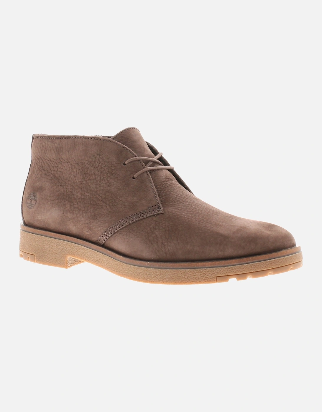 Mens Desert Boots Folk Gentleman Chukk Leather Lace Up brown UK Size, 6 of 5