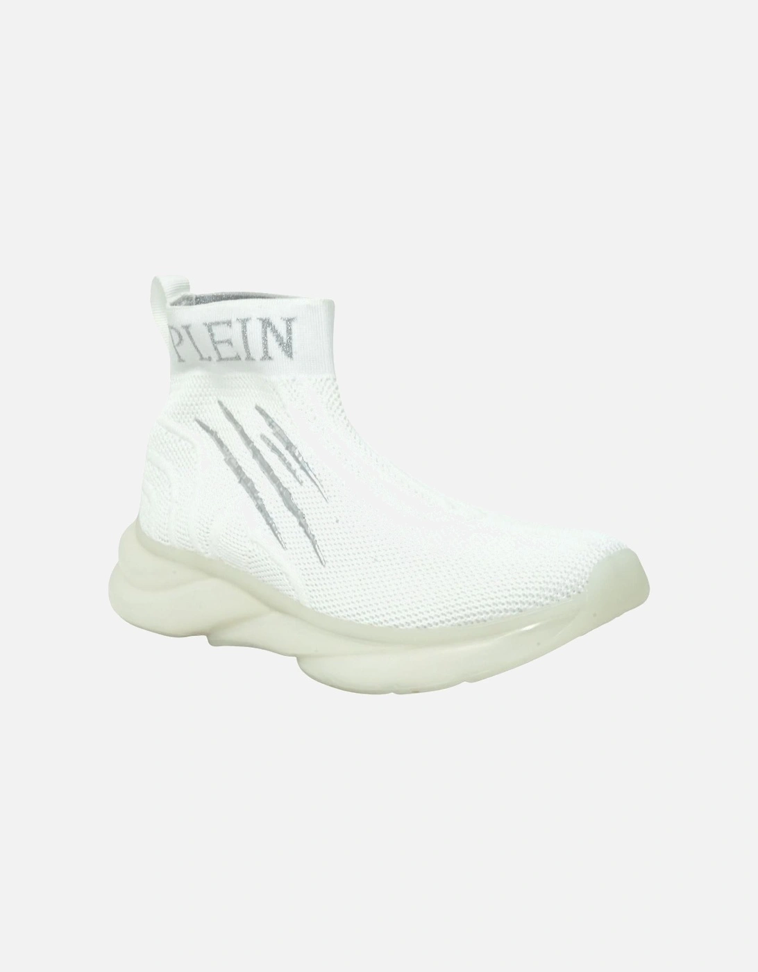 Plein Sport Hi-Top Sock White Sneakers