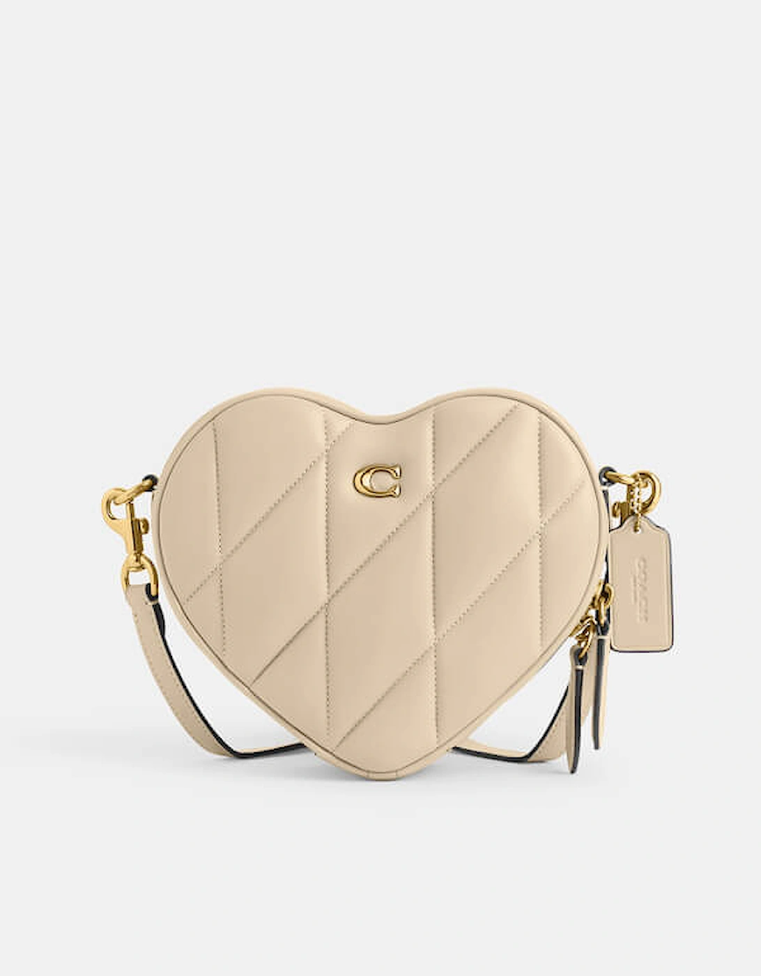 Heart Quilted Leather Crossbody Bag, 2 of 1