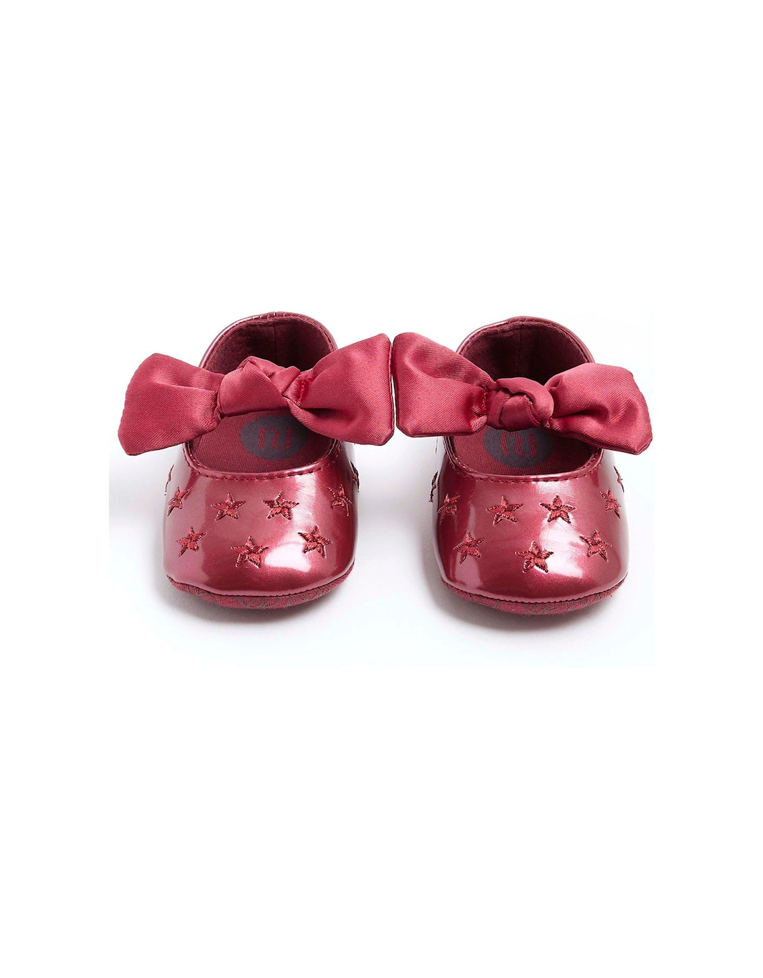 Baby Baby Girls Patent Bow Ballet Shoes - Red