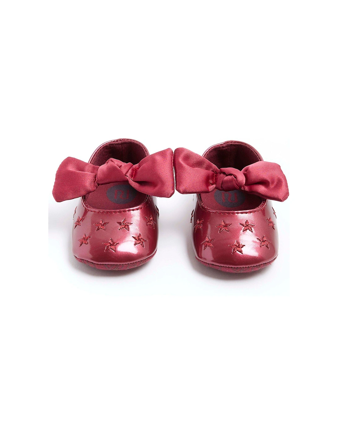 Baby Girls Patent Bow Ballet Shoes - Red