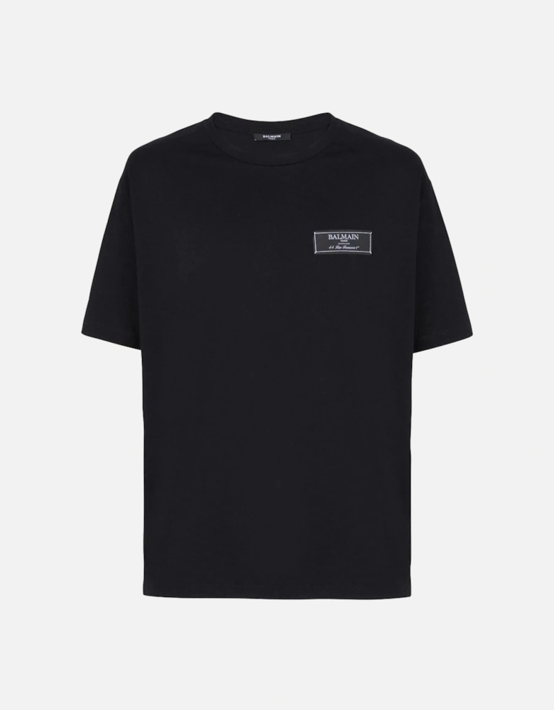 Paris Label T-shirt Straight Fit Black