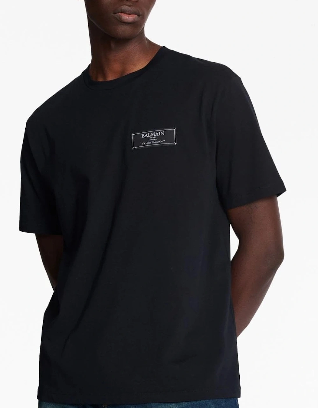 Paris Label T-shirt Straight Fit Black
