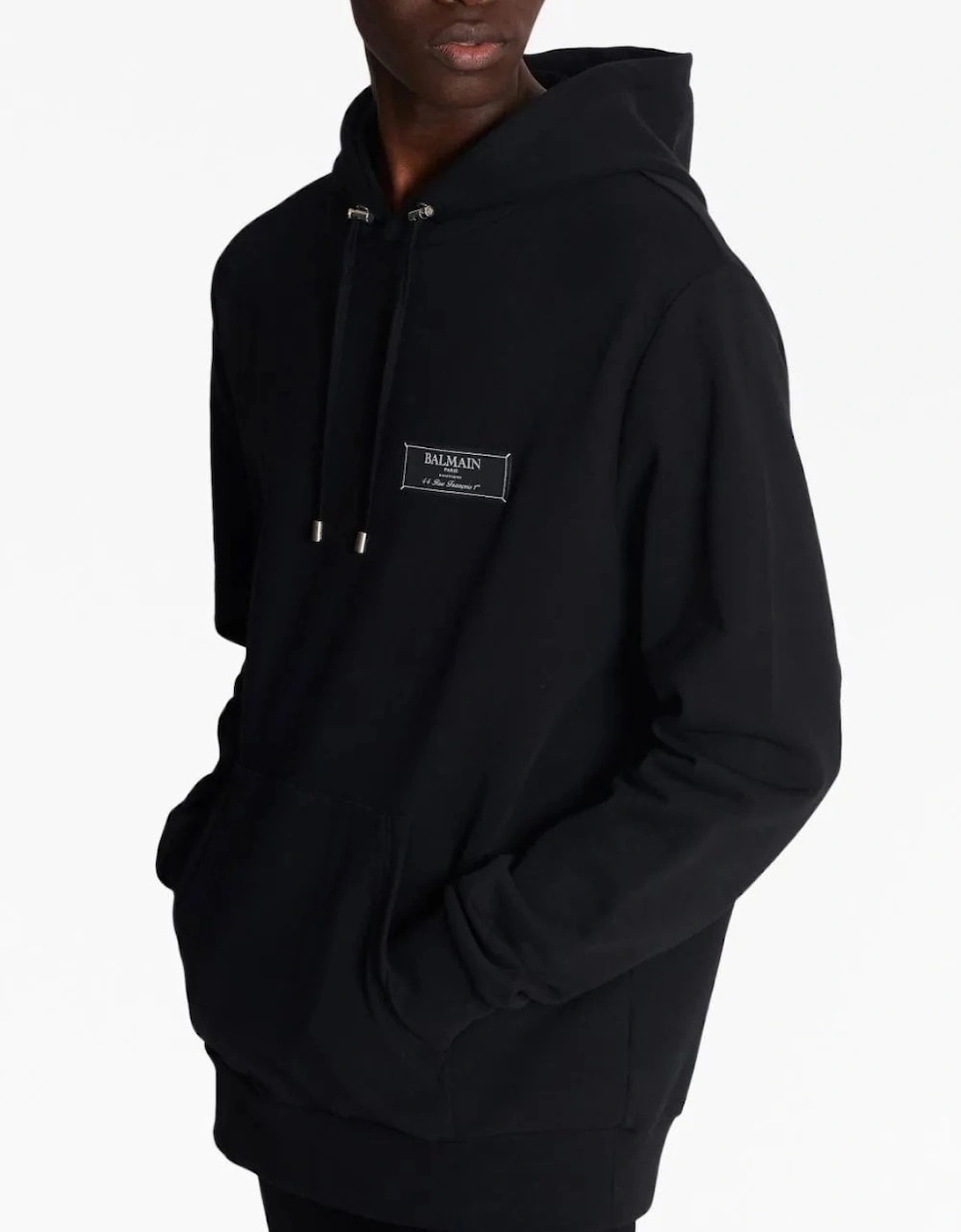 Pierre Label Hoodie Black