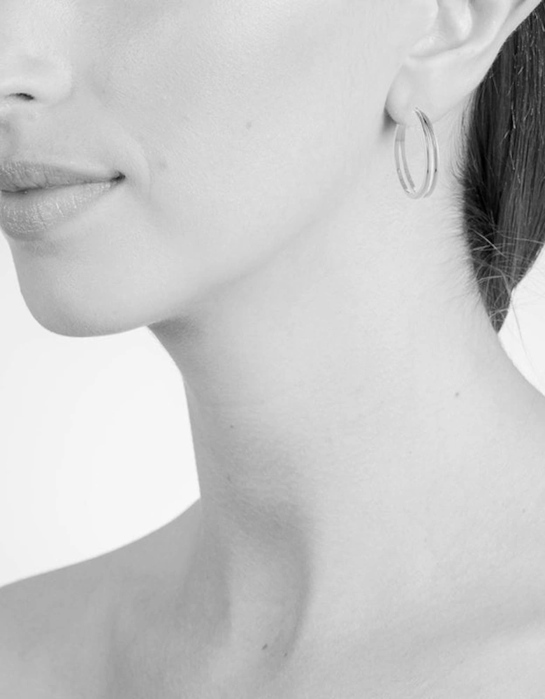 Cachet Lana 25mm Hoop Earrings Platinum Plated