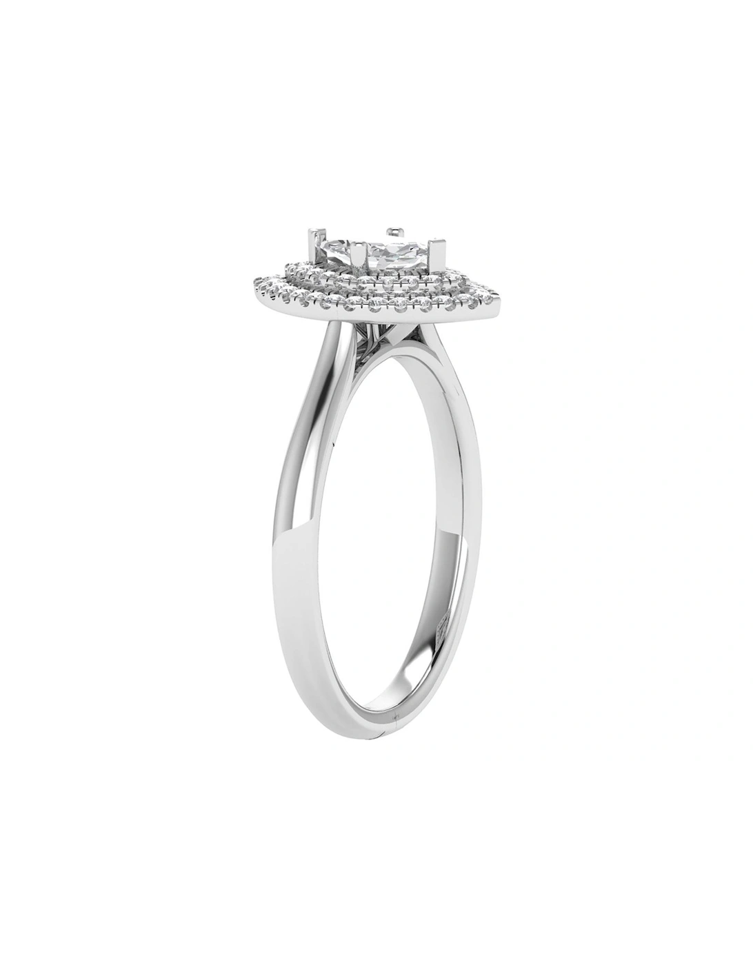 Cece 9ct White Gold Lab Grown Marquise 0.55ct G VS Diamond Ring
