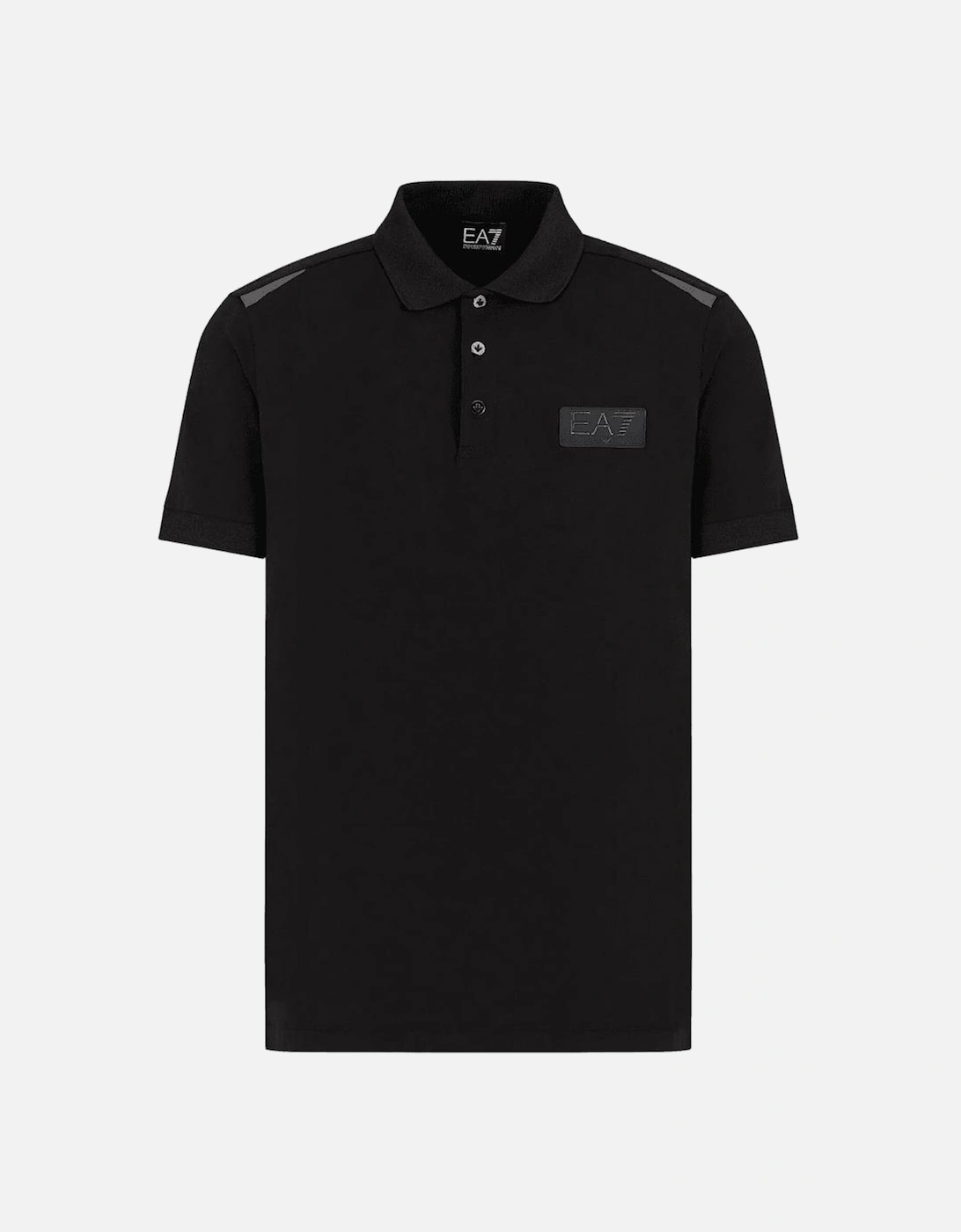 Cotton Box Logo Short Sleeve Black Polo Shirt, 3 of 2
