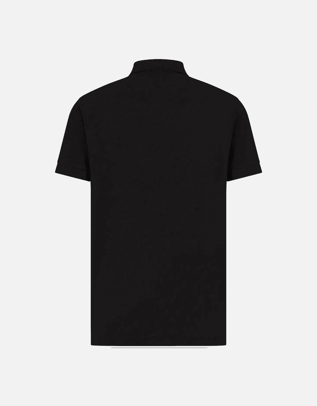 Cotton Box Logo Short Sleeve Black Polo Shirt