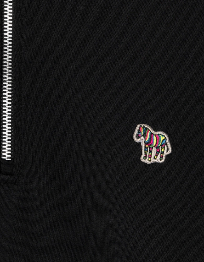 PS Half Zip Zebra Sweatshirt 79 BLACK