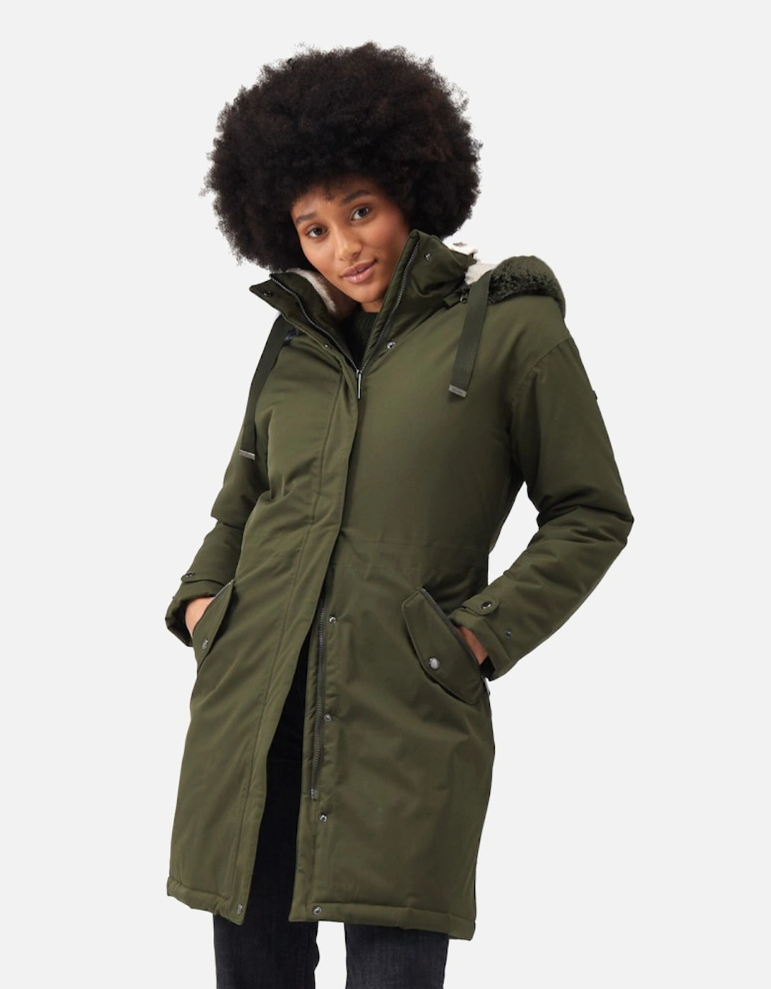 Womens Samaria Waterproof Hooded Parka Jacket Coat, 6 of 5