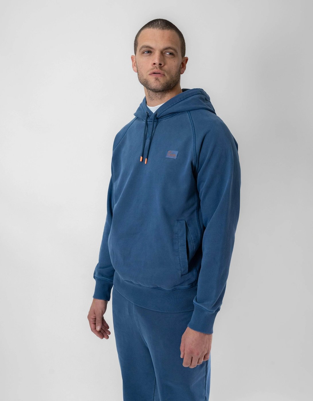 Relaxed Cotton Hoodie Indigo