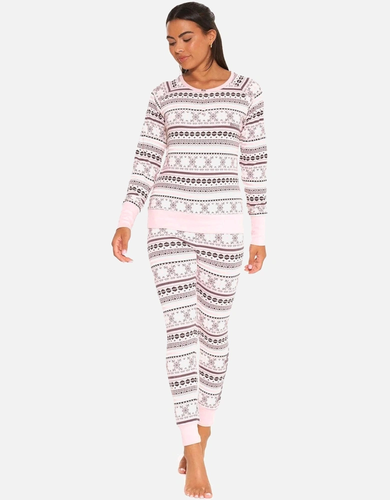 Womens Sofiana Fairisle Long Sleeve Loungewear Set