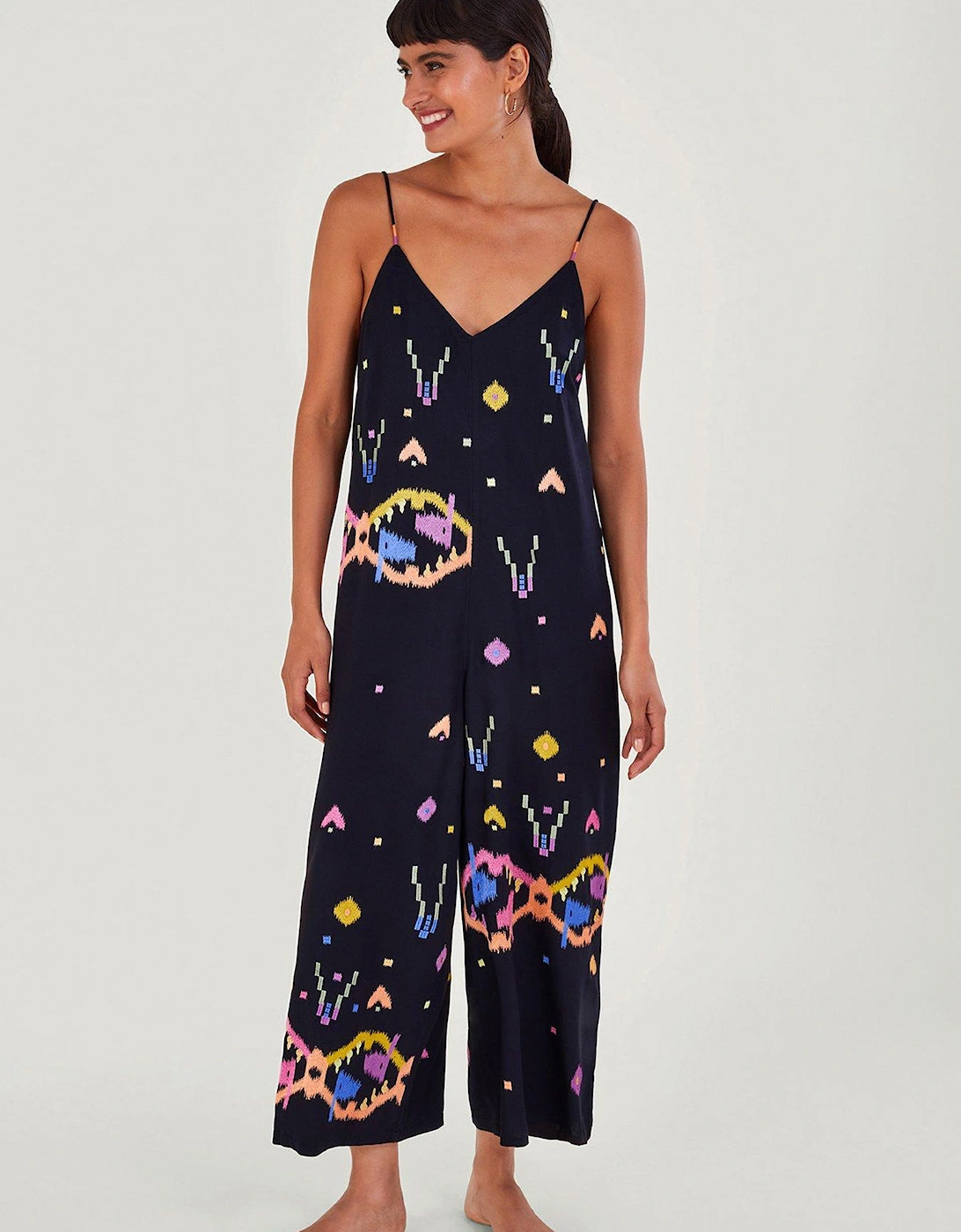 Giovanni Embroidered Jumpsuit Black, 2 of 1