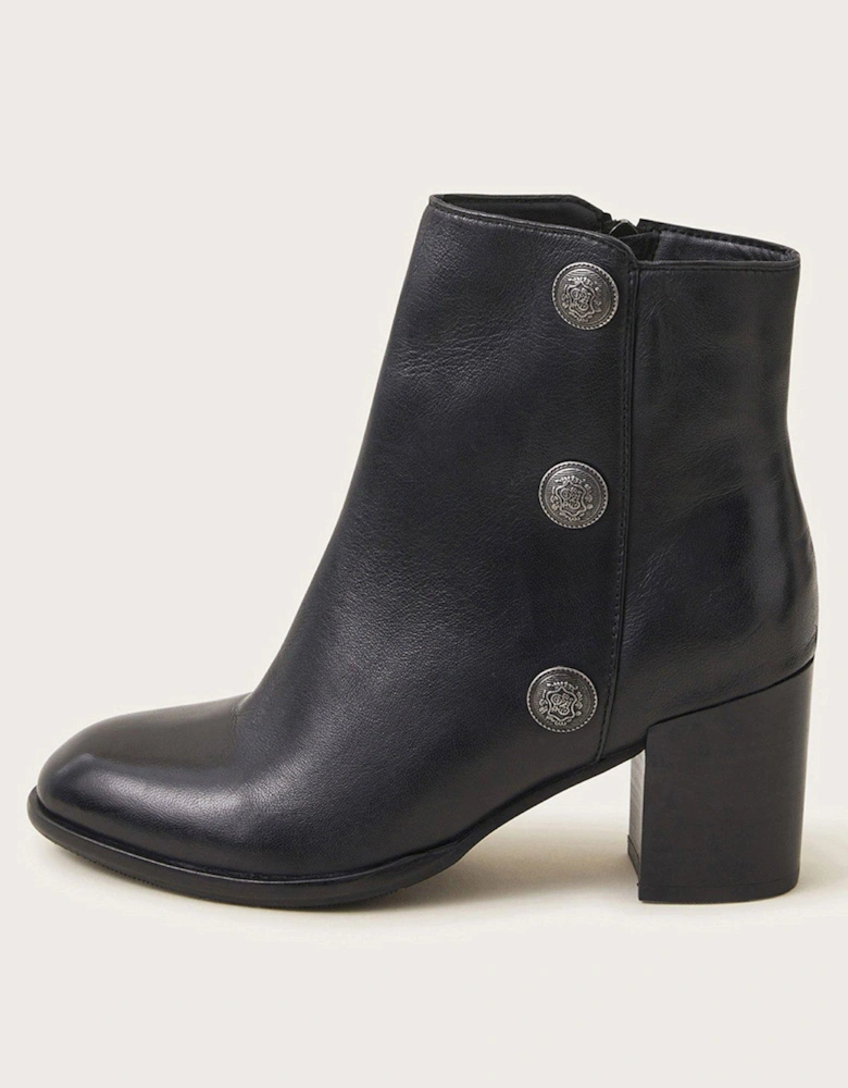 Military Button Boot - Black