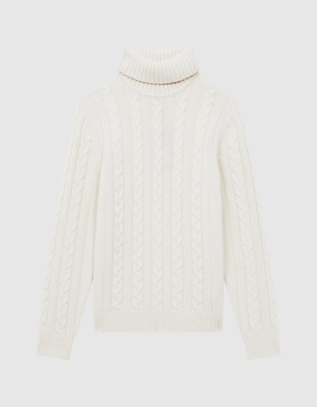 Atelier Cashmere Cable Knit Funnel Neck Jumper, 2 of 1