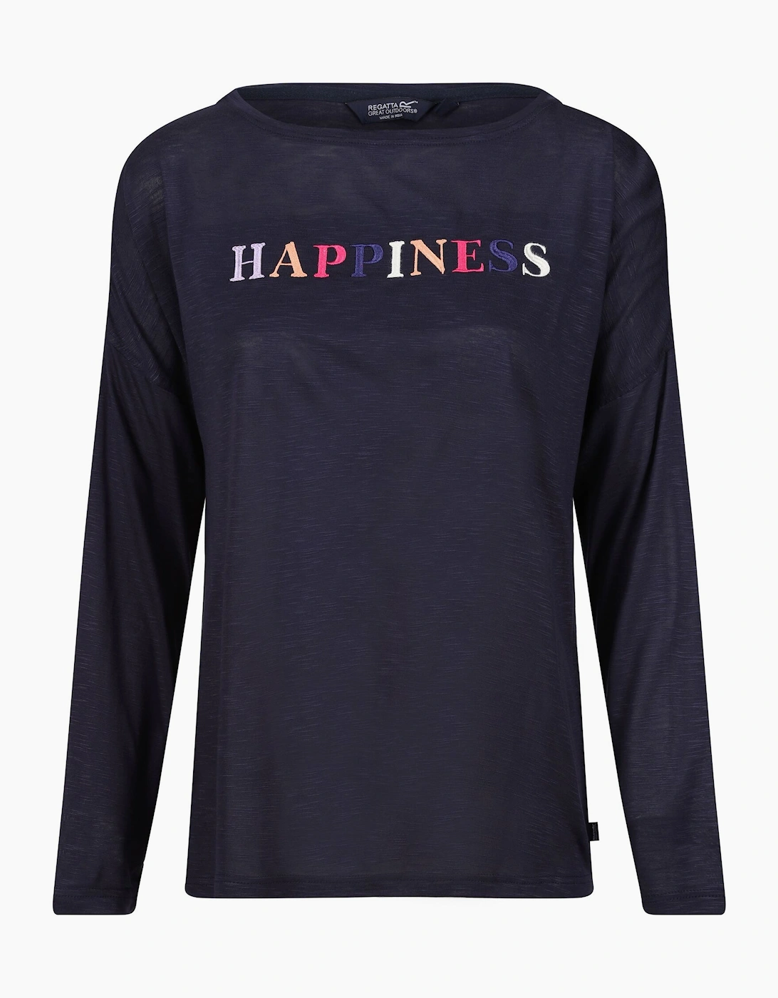 Women's Regatta Womens/Ladies Carlene Happiness Long-Sleeved T-Shirt - Navy - Size: 12