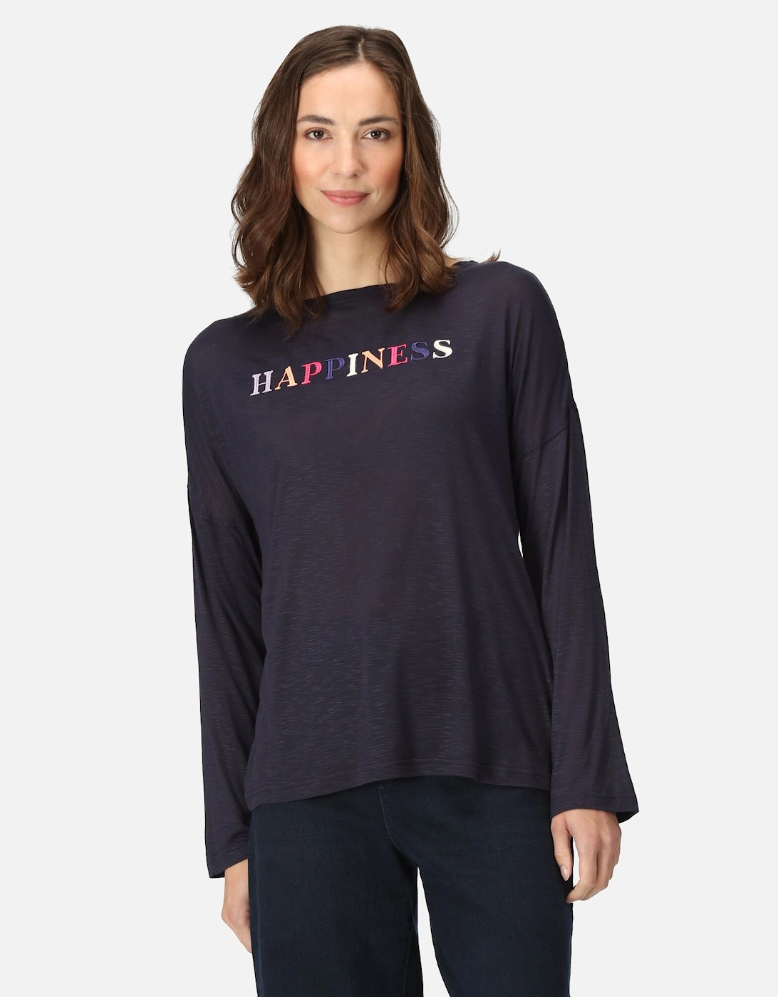 Womens/Ladies Carlene Happiness Long-Sleeved T-Shirt