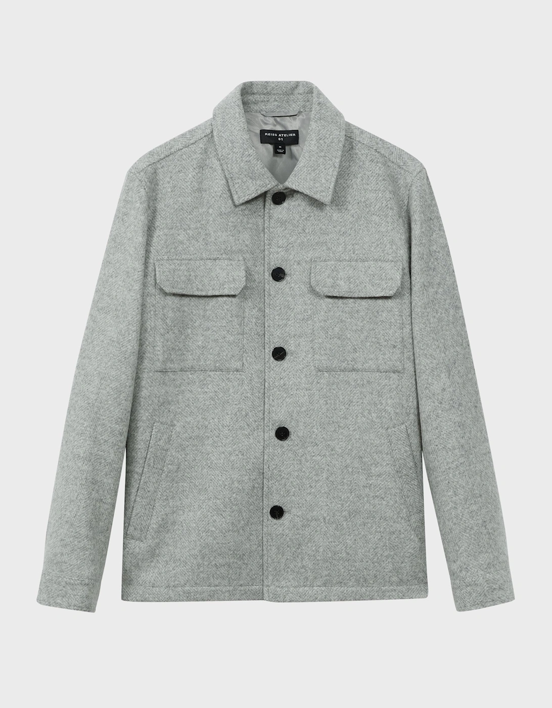 Atelier Italian Wool Blend Button-Through Jacket, 2 of 1