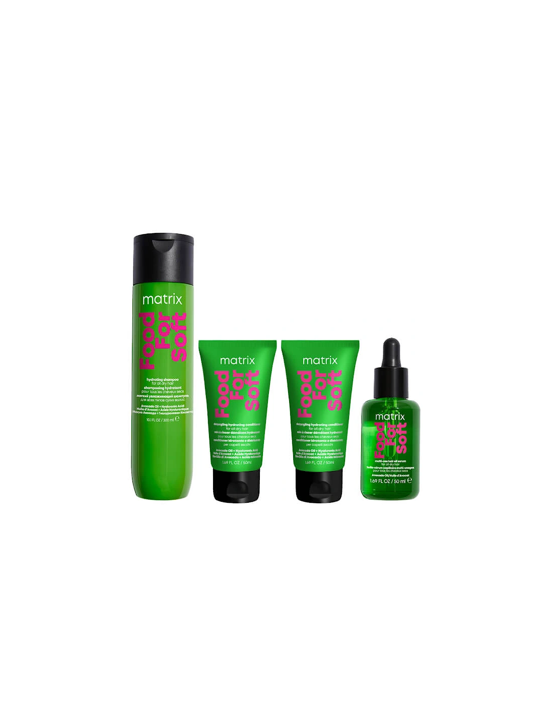 Food for Soft Shampoo 300ml, Hair Oil 50ml + 2x 50ml Mini Conditioners With Hyaluronic Acid For Dry Hair (Worth £40.82), 2 of 1
