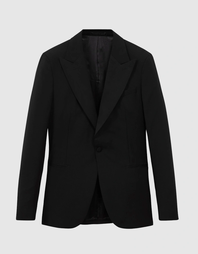 Atelier Wool Blend Slim Fit Single Breasted Tuxedo Jacket