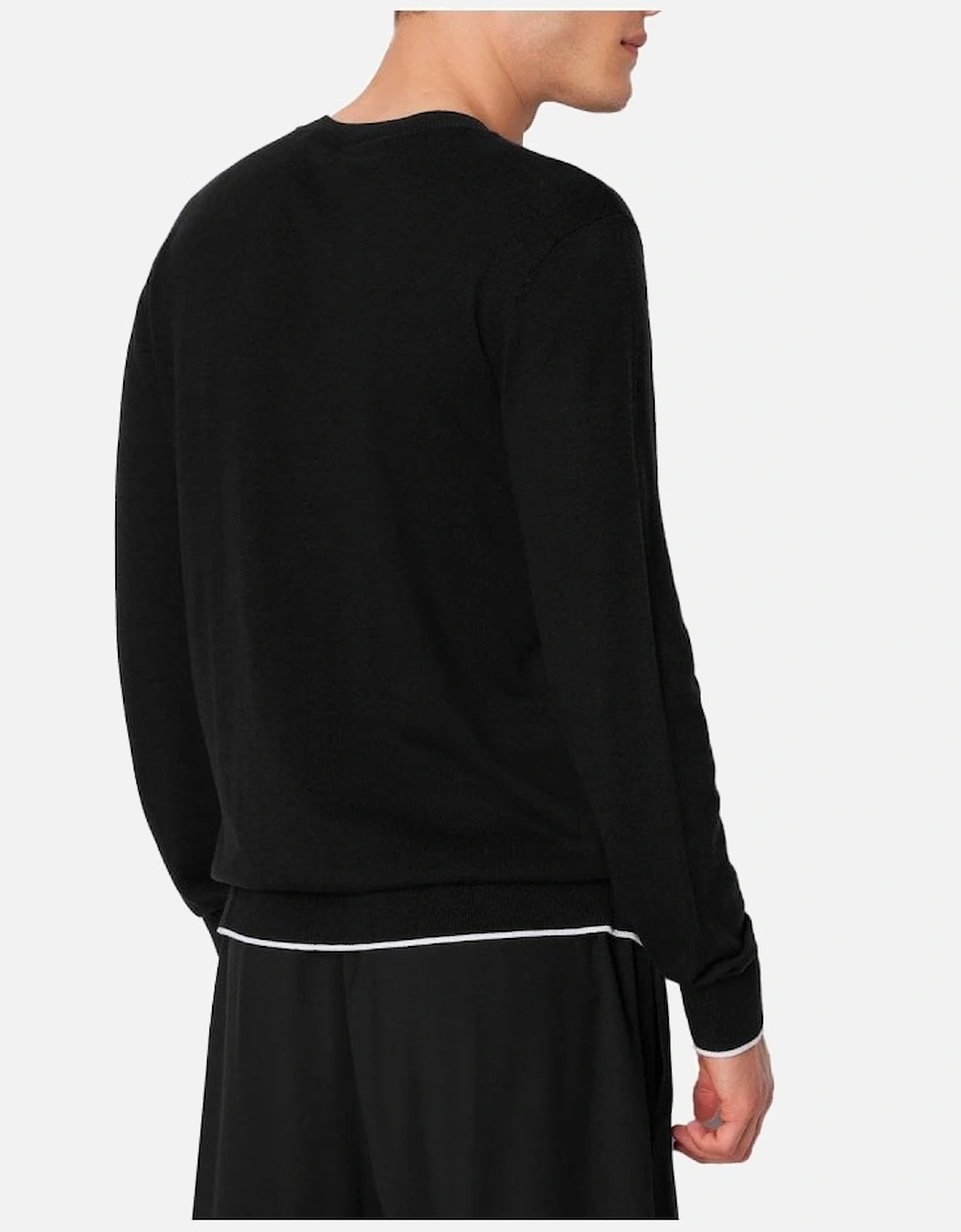 Man Knitted Pullover Black
