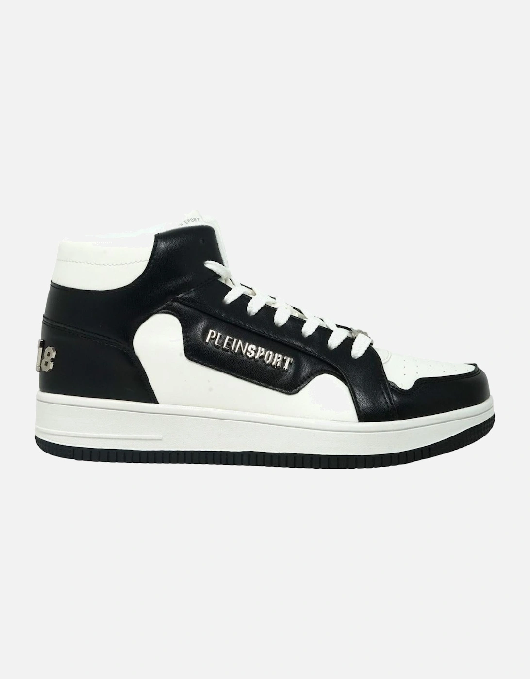 Plein Sport Black Logo White High Top Sneakers, 5 of 4