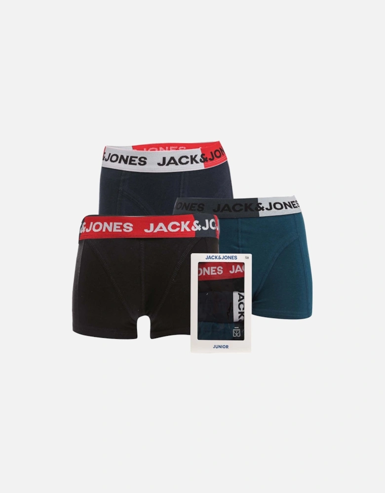 Junior Boys Block 3 Pack Boxer Shorts