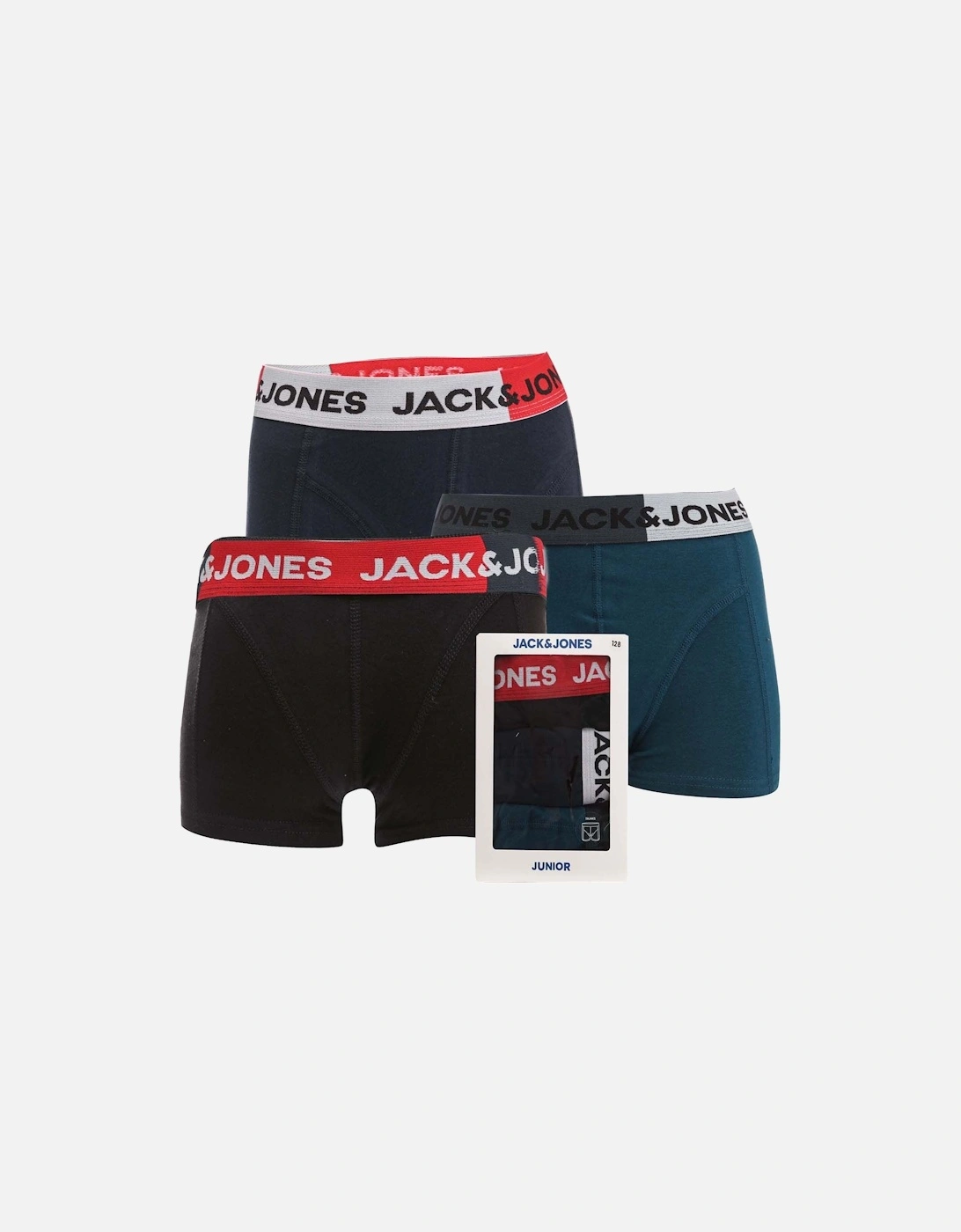 Junior Boys Block 3 Pack Boxer Shorts, 3 of 2