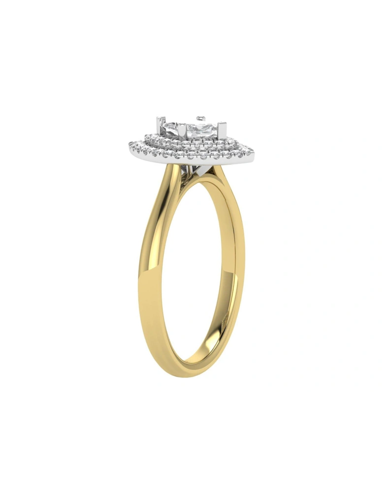 Cece 9ct Gold Lab Grown Marquise 0.55ct G VS Diamond Ring