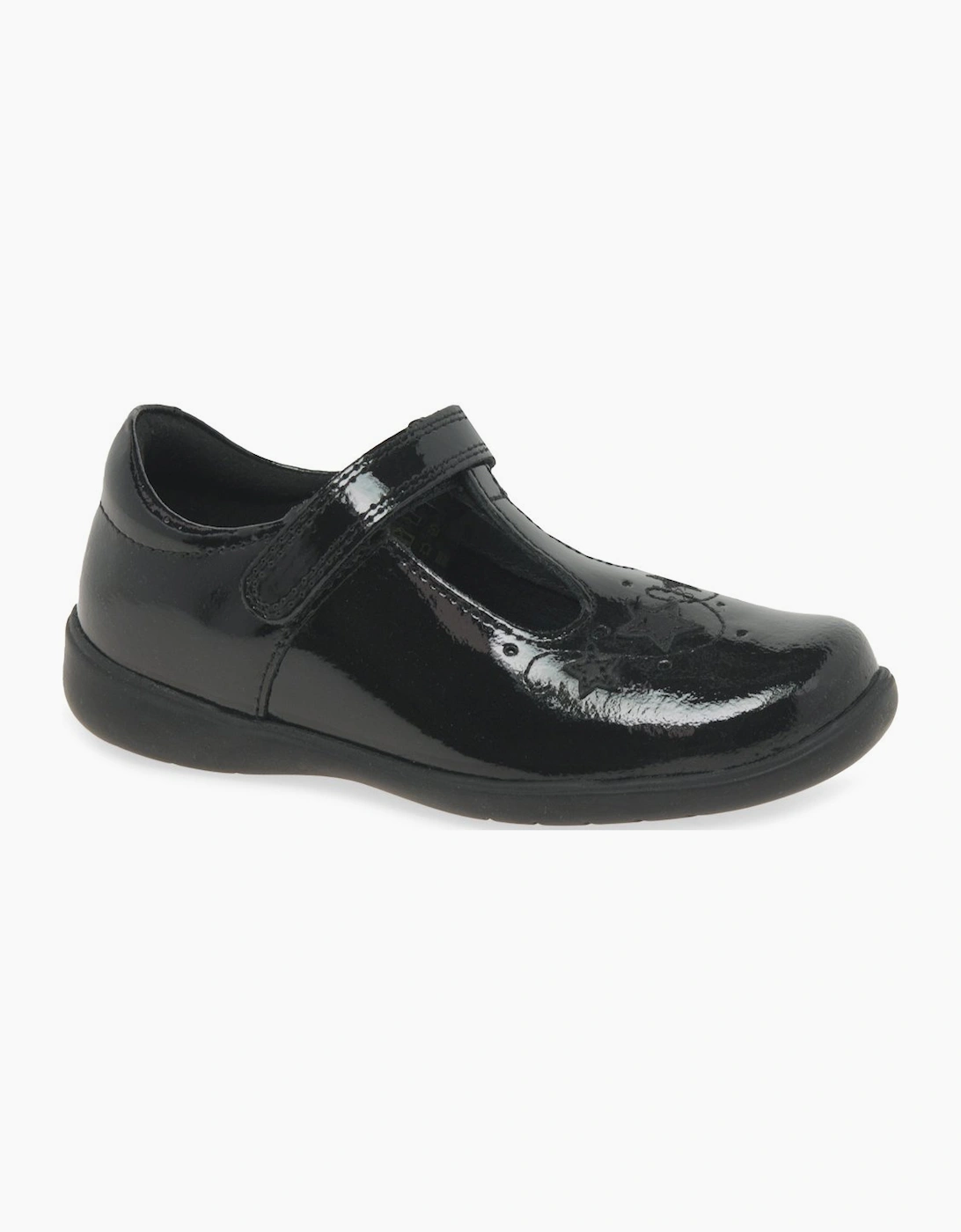 Start-Rite Girls Black 'S Star Jump School Shoes - Size: E (Narrow)/13.5 Kids