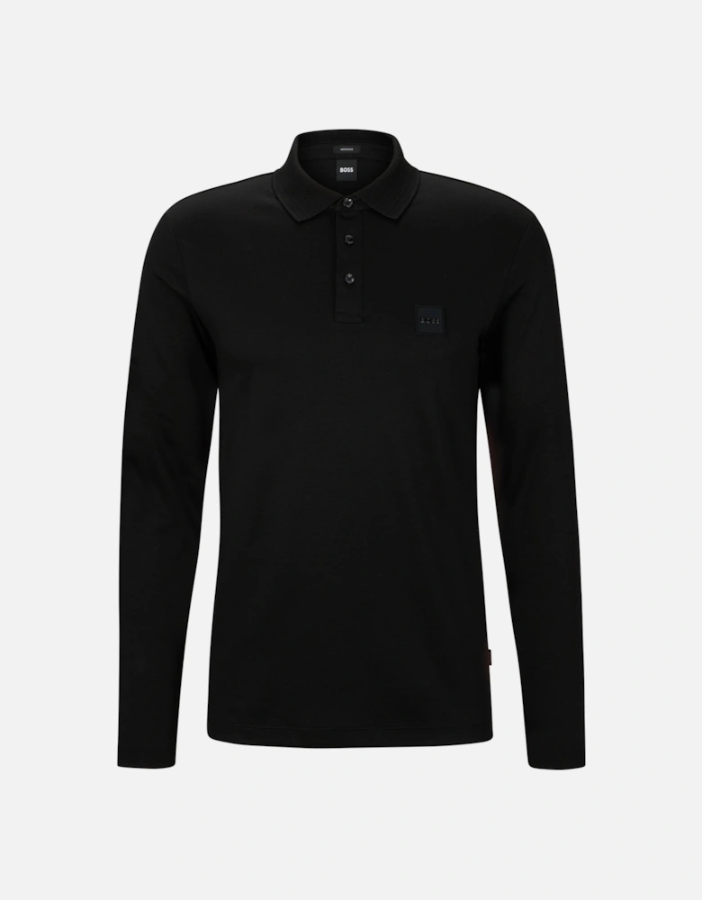 Boss Pado 08 Long Sleeved Polo Shirt Black