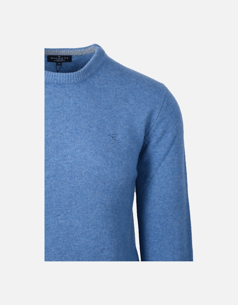 Lambswool Crewneck Knitwear Steel Blue