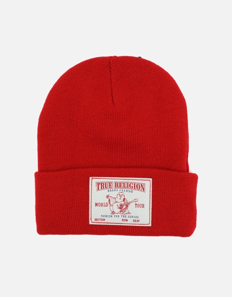 Patch Red Beanie