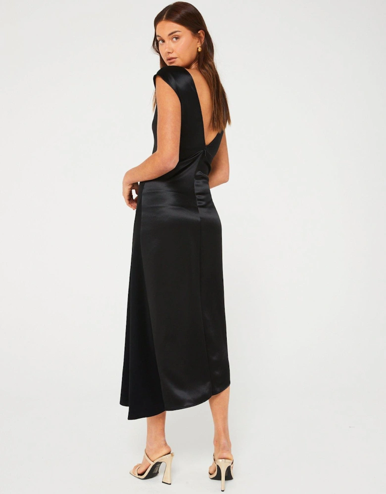 Naia Shine Midi Dress - Black