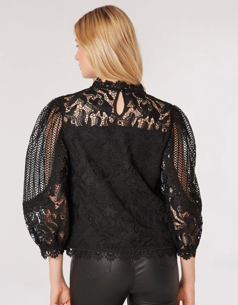 Victoriana Mixed Lace Top
