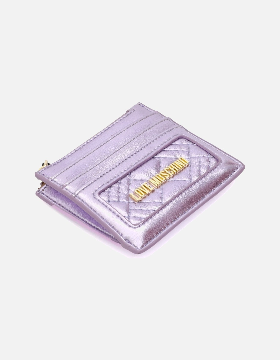 Quilt Zip Metallic Lavender Card Holder, 6 of 5