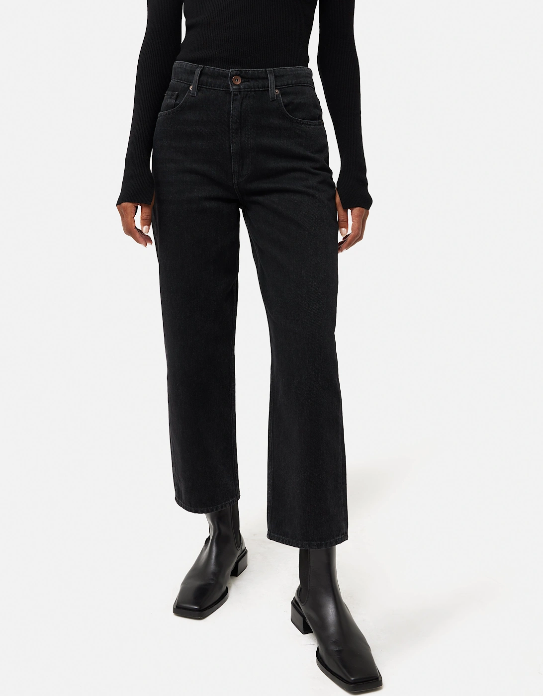 Delmont Cropped Tapered Jean | Washed Black, 7 of 6