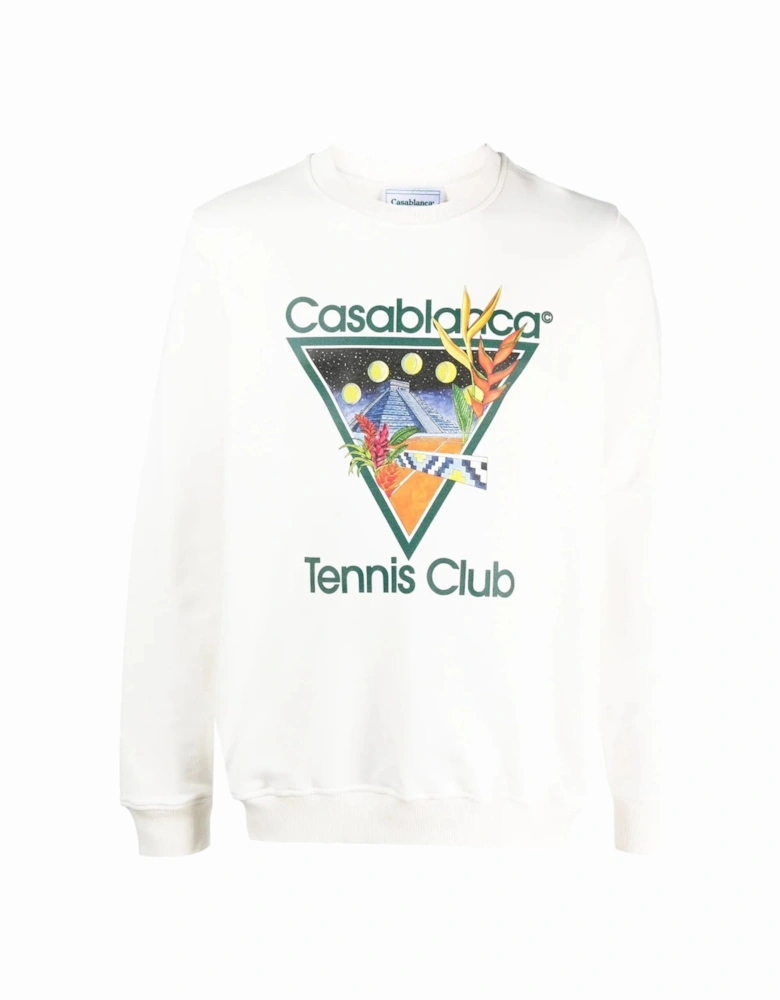 Tennis Club Icon Graphic-print Sweatshirt White