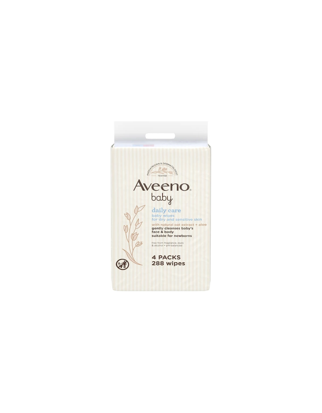 Baby Daily Care Wipes - Pack of 4 (288 Wipes) - Aveeno, 2 of 1