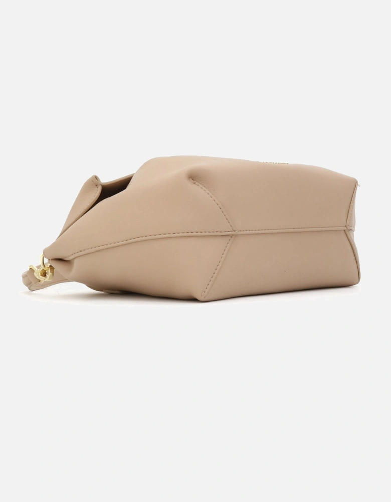 Heart Clasp Flap Nude Shoulder Bag