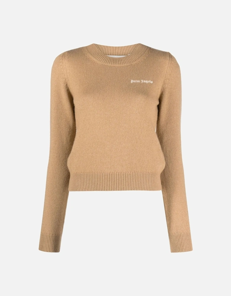 Womens Classic Logo Sweater Beige