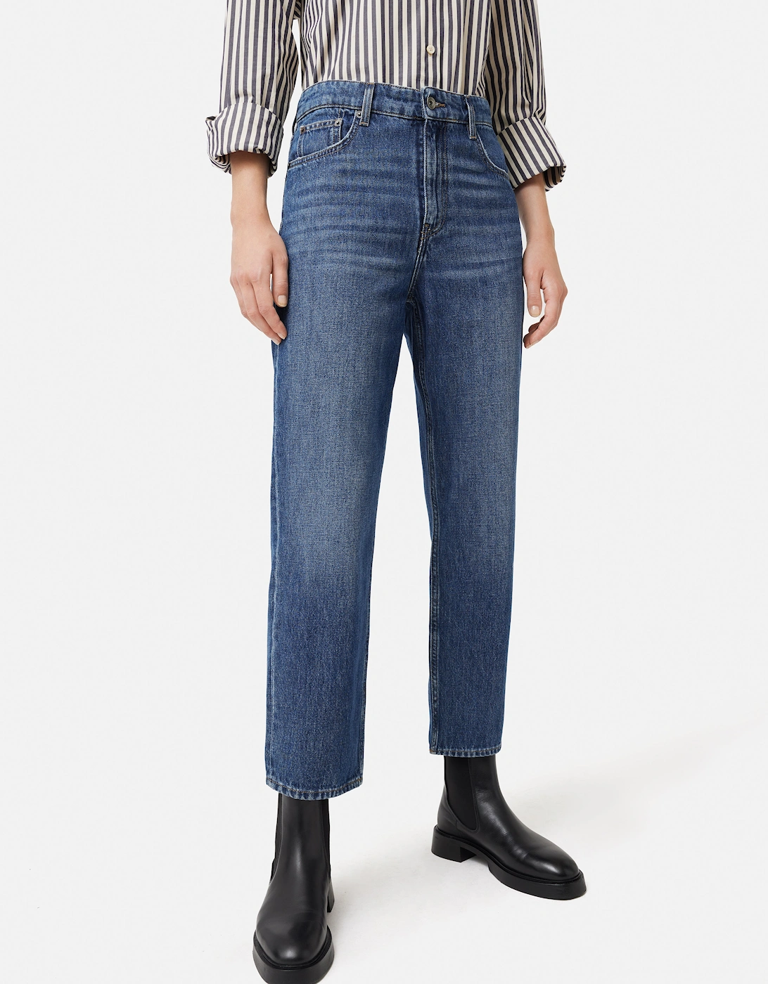 Delmont Cropped Tapered Jean | Blue, 2 of 1