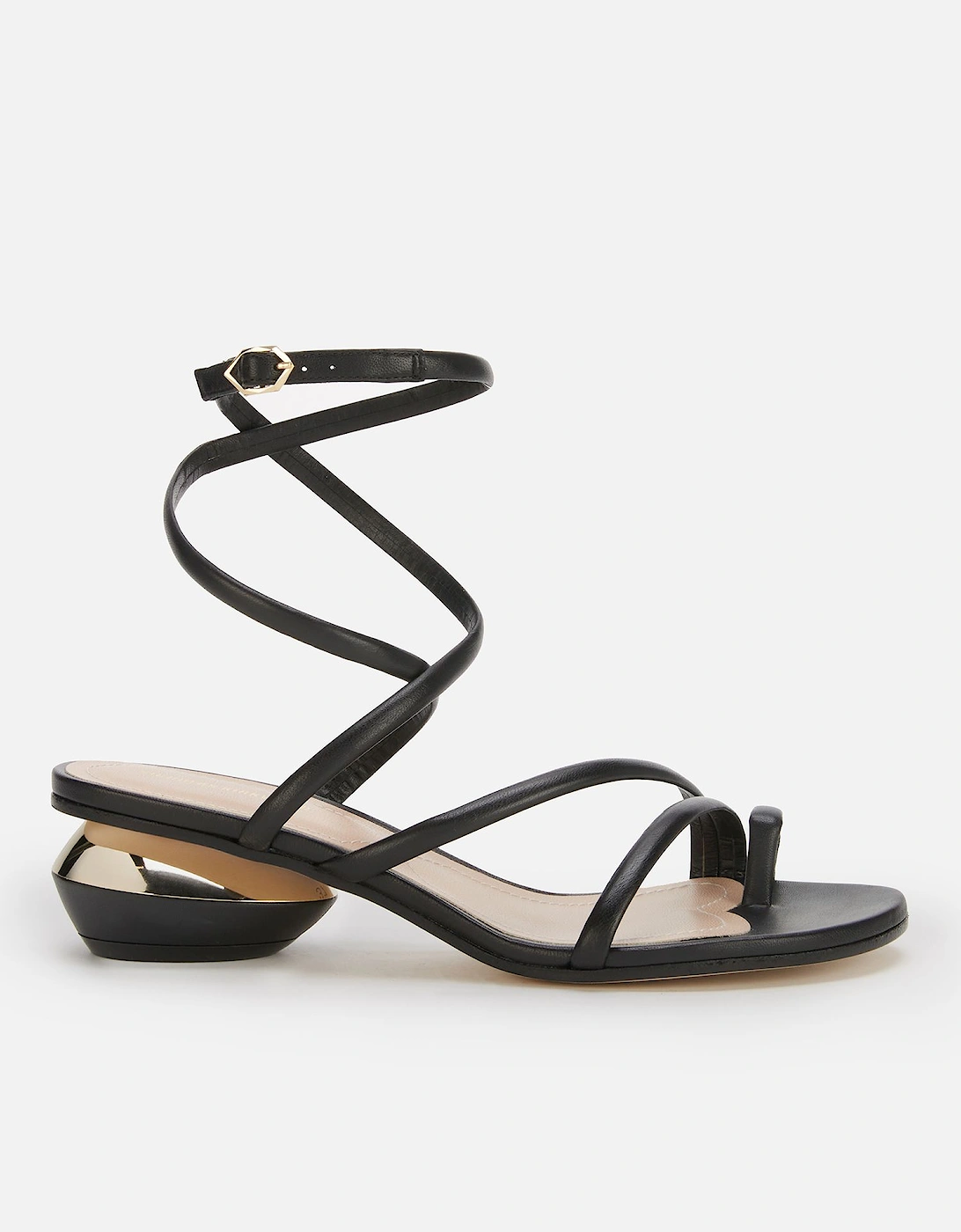 Women's 45Mm Beya Maxi Leather Sandals - Black - - Home - Women's 45Mm Beya Maxi Leather Sandals - Black