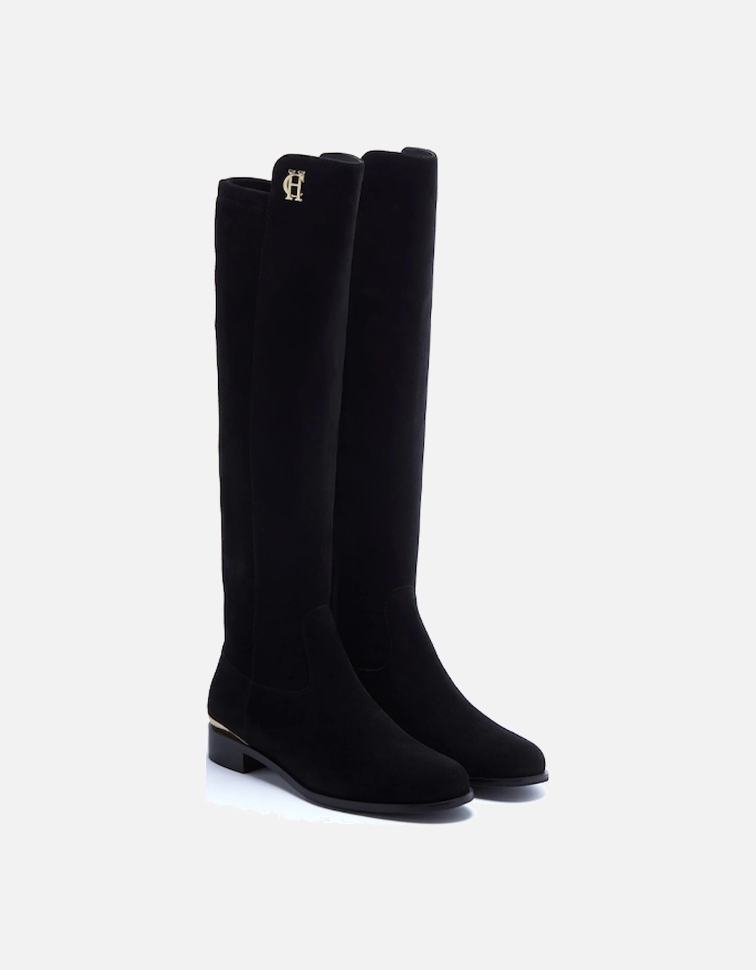 Albany Knee Boots Black Suede, 15 of 14