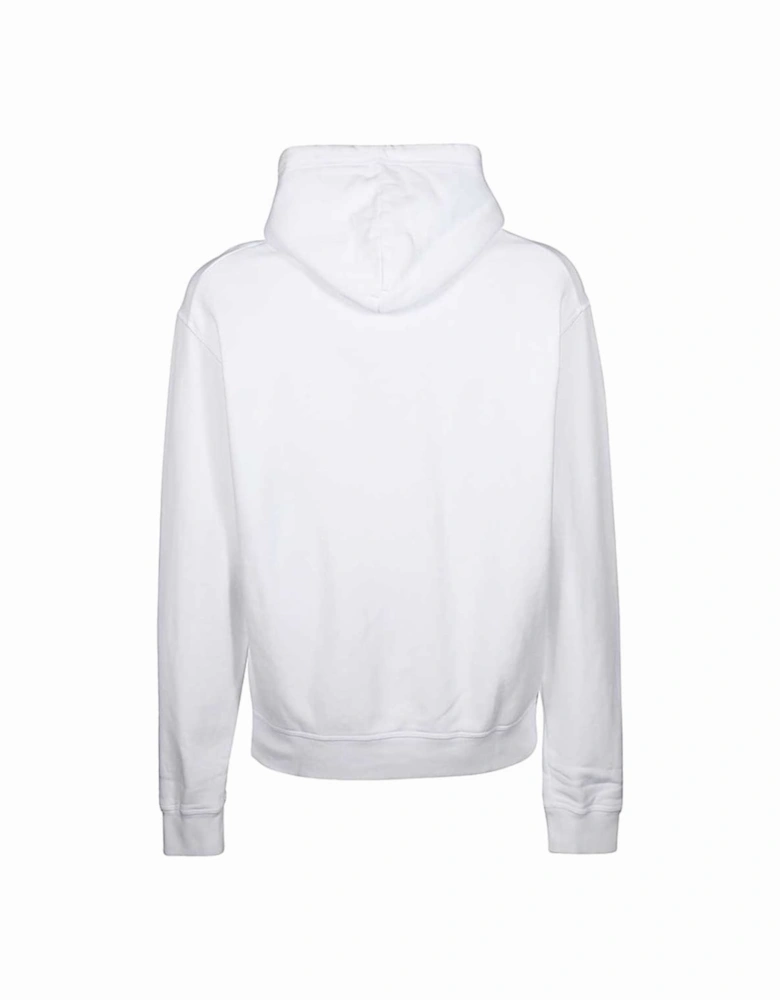 New Dan Fit Large Logo White Hoodie